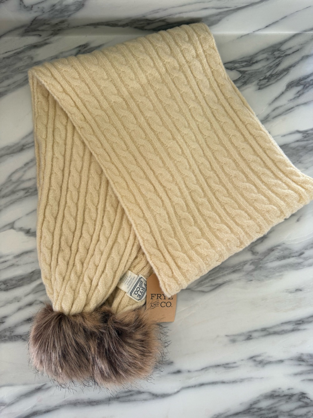 Frye & Co Cable Knit Scarf